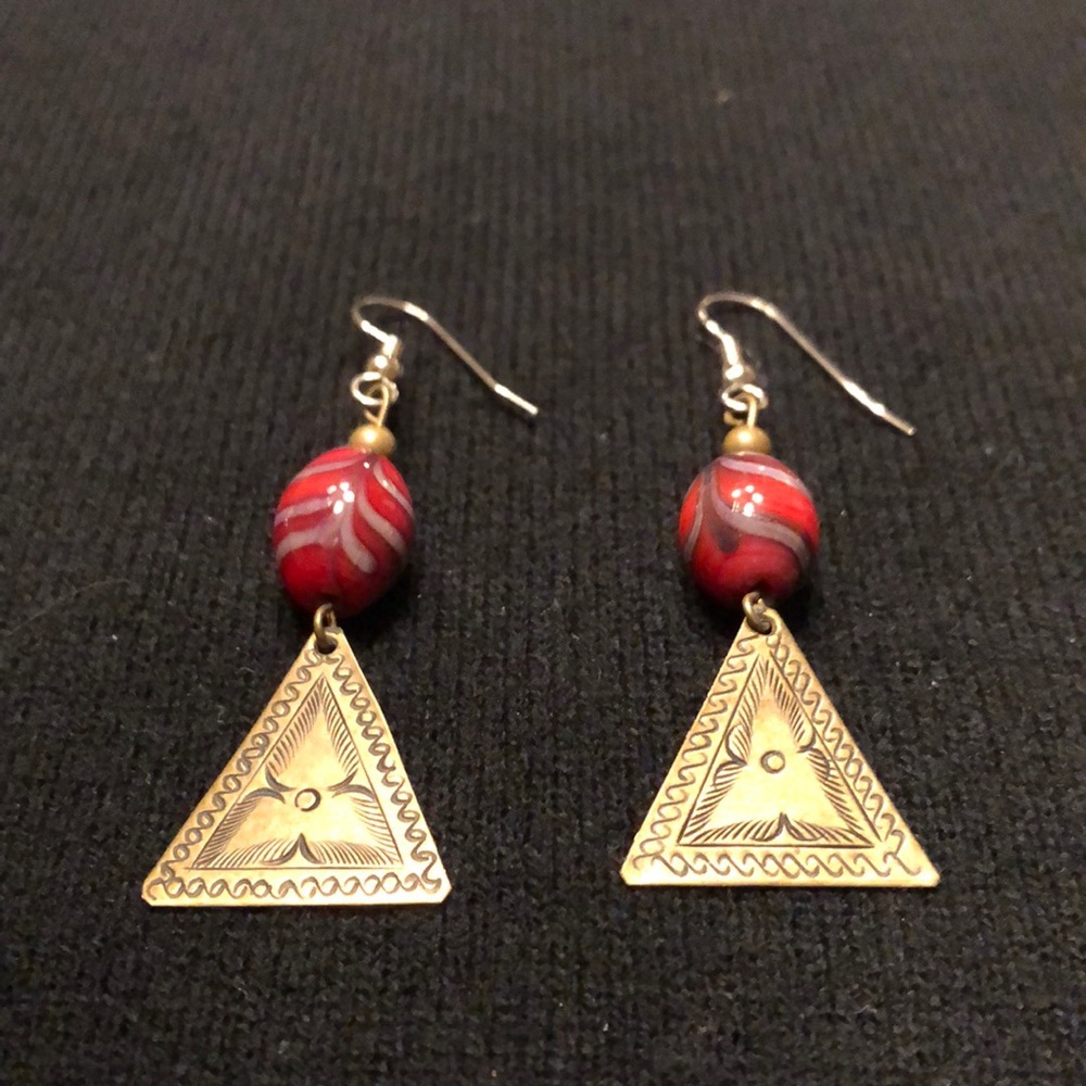 Handmade vintage boho dangle earrings